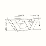 Mobile TV quercia 110x30x40h cm in legno - Amazzonite