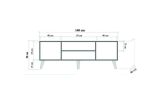 Mobile TV quercia 140x40x50h cm 2 ante - Argegno