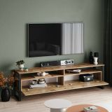 Mobile TV quercia 180x35x56h cm 2 ante - Khartum