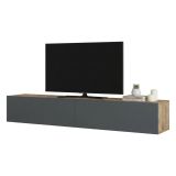 Mobile TV quercia e antracite 180x31x29h cm 2 ante - Pavone