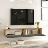 Mobile TV quercia e antracite 180x31x29h cm 2 ante - Pavone