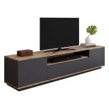Mobile TV quercia e antracite 180x44x44h cm 2 ante - Asellina