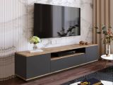 Mobile TV quercia e antracite 180x44x44h cm 2 ante - Asellina
