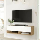 Mobile TV quercia e bianco 100x31x29h cm in legno - Iva