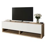 Mobile TV quercia e bianco 100x31x29h cm in legno - Iva