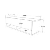 Mobile TV quercia e bianco 100x31x29h cm in legno - Iva