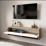 Mobile TV quercia e bianco 100x31x29h cm in legno - Iva