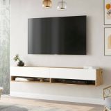 Mobile TV quercia e bianco 180x31x29h cm 2 ante - Compasso