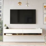 Mobile TV quercia e bianco 180x31x29h cm 2 ante - Compasso