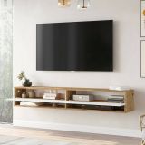 Mobile TV quercia e bianco 180x31x29h cm 2 ante - Compasso