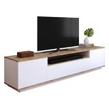 Mobile TV quercia e bianco 180x44x44h cm 3 ante - Asellina