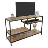 Mobile TV quercia e nero 120x39x75h cm in legno - Ivette