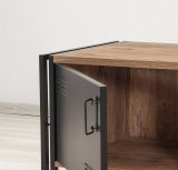 Mobile TV quercia e nero 130x45x50h cm in legno - Cyprien