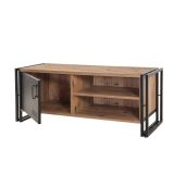 Mobile TV quercia e nero 130x45x50h cm in legno - Cyprien