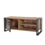 Mobile TV quercia e nero 130x45x50h cm in legno - Cyprien