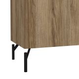 Mobile TV quercia e nero 147x41x54h cm 2 ante e 1 cassetto - Duchi