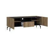 Mobile TV quercia e nero 147x41x54h cm 2 ante e 1 cassetto - Duchi