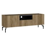 Mobile TV quercia e nero 147x41x54h cm 2 ante e 1 cassetto - Duchi
