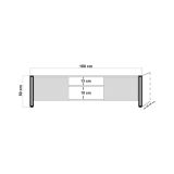 Mobile TV quercia e nero 180x45x50h cm 2 ante - Luban