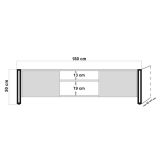 Mobile TV quercia e nero 180x45x50h cm 2 ante - Luban