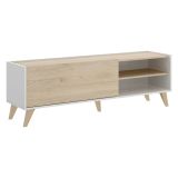 Mobile TV rovere e bianco 155x43x47h cm modulabile - Allesia