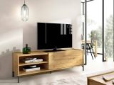 Mobile TV rovere nodi 155x43x47h cm modulabile - Allesia