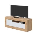 Mobile TV rovere nodi e bianco 139x42x53h cm 2 ante - Kunzite
