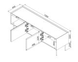 Mobile TV verde e rovere 150x40x52h cm 3 ante - Calanna