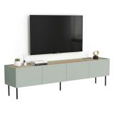 Mobile TV verde e rovere 200x40x52h cm 4 ante - Scopa