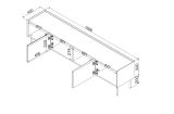 Mobile TV verde e rovere 200x40x52h cm 4 ante - Scopa
