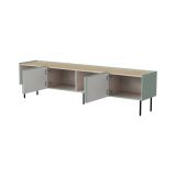 Mobile TV verde e rovere 200x40x52h cm 4 ante - Scopa