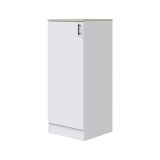 Mobile verticale 60x148h cm bianco e rovere - Aveny