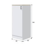 Mobile verticale 60x148h cm bianco e rovere - Aveny
