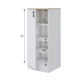 Mobile verticale 60x148h cm bianco e rovere - Aveny
