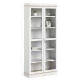 Mobile vetrina 2 ante 88x36x200h cm bianco e quercia - Axinte