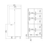 Mobile vetrina 2 ante 88x39x188h cm rovere e bianco - Mirinae