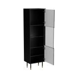 Mobile vetrina 54x40x180h cm nero e oro - Ippoliti