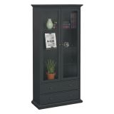 Mobile vetrina cucina classico 2 ante 96x41x200h cm grigio - Honore