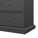 Mobile vetrina cucina classico 2 ante 96x41x200h cm grigio - Honore