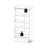 Mobile vetrina cucina classico 2 ante 96x41x200h cm grigio - Honore