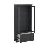 Mobile vetrina cucina classico 2 ante 96x41x200h cm grigio - Honore