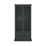 Mobile vetrina cucina classico 2 ante 96x41x200h cm grigio - Honore