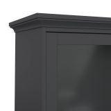 Mobile vetrina cucina classico 2 ante 96x41x200h cm grigio - Honore