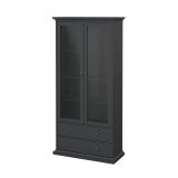 Mobile vetrina cucina classico 2 ante 96x41x200h cm grigio - Honore
