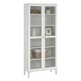 Mobile vetrina luminoso 2 ante 88x36x202h cm bianco - Wutip