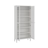 Mobile vetrina luminoso 2 ante 88x36x202h cm bianco - Wutip