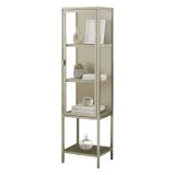 Mobile vetrina minimal in metallo 42x35x160h cm panna - Laces