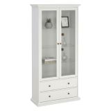 Mobile vetrina vintage 2 ante 96x41x200h cm bianco - Honore