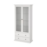 Mobile vetrina vintage 2 ante 96x41x200h cm bianco - Honore