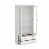 Mobile vetrina vintage 2 ante 96x41x200h cm bianco - Honore